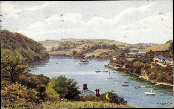 Kunstenaar Ak Quinton, Malpas Zuidwest-Engeland, Malpas on the Fall