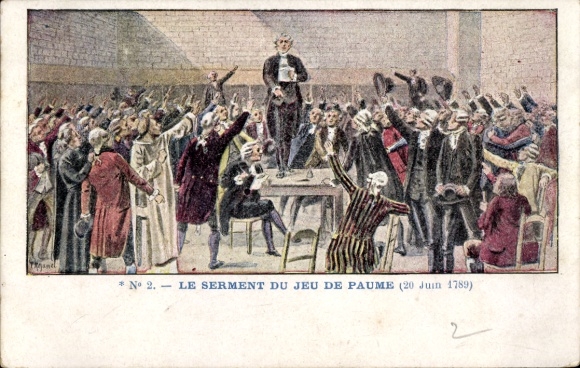 Artist Postcard The Oath of the Jeu de Paume, 1789