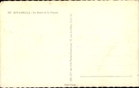 Postcard Ouistreham Riva Bella Calvados, harbor, lighthouse