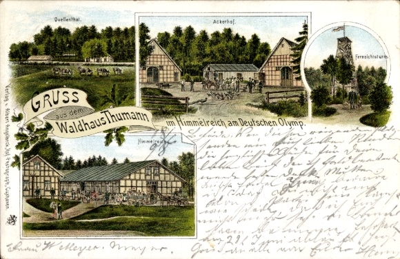 Litho Höftgrube Wingst, Quellental, Ackerhof, Himmelreich am Deutschen Olymp, Waldhaus Thumann