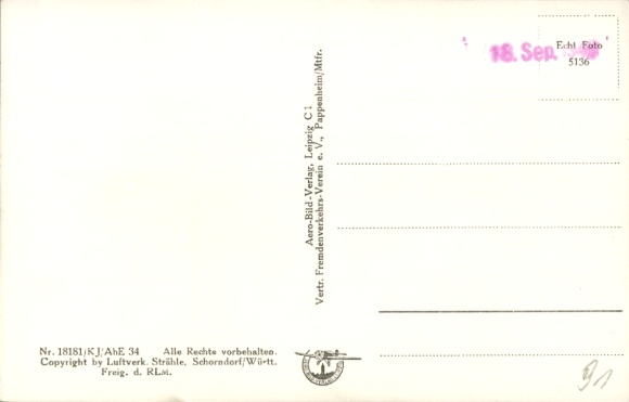 Postcard Pappenheim in the Altmühltal Middle Franconia, aerial photograph