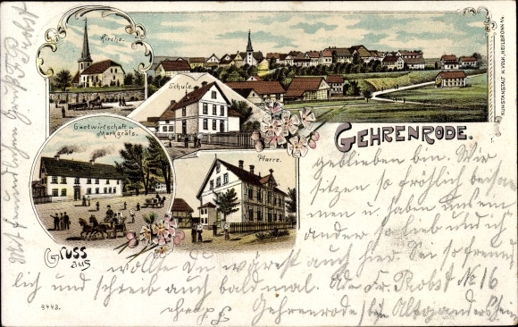 lito Gehrenrode Bad Gandersheim Dolna Saksonia, kościół, zajazd z. Margrabina, parafia, szkoła