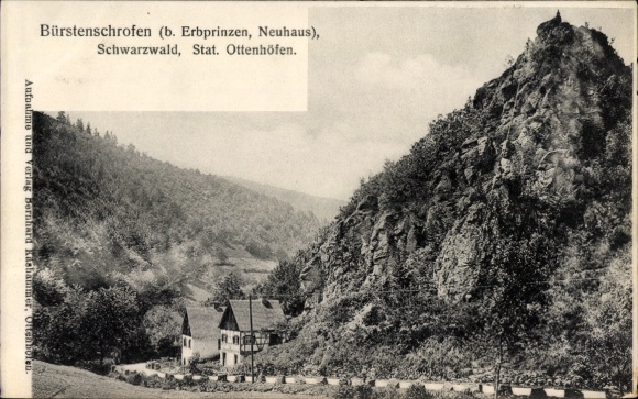 Ottenhöfen in het Zwarte Woud, Edelfrauengrab, Bürstenschrofen, berglandschap, gebouwen, natuur,...