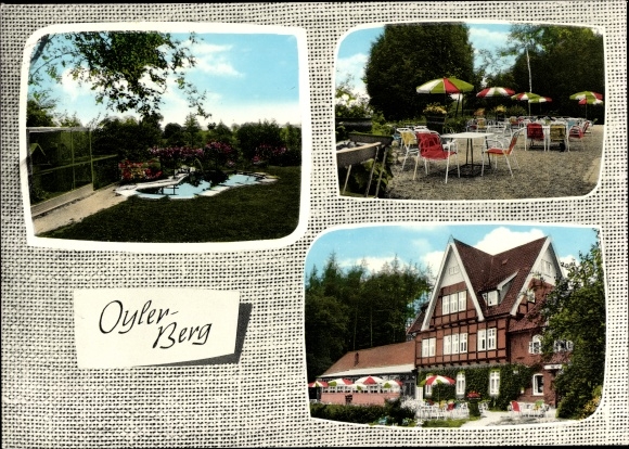 Postcard Oyle Marklohe in Lower Saxony, forest restaurant Oyler Berg, exterior view