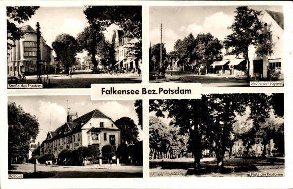 KP Falkensee w Havelland, Ratusz, Plac Narodów, Ulica Pokoju, Ulica Młodzieży