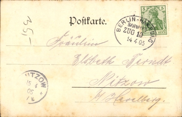 Postcard Kötzlin Breddin in the Prignitz, Inn