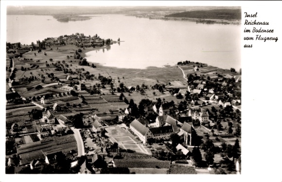 Ak Insel Reichenau Bodensee, Fliegeraufnahme