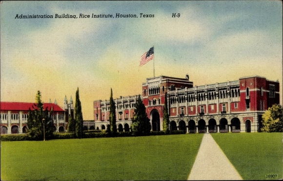 Ak Houston Texas VS, administratiegebouw, Rice Institute