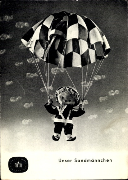 Ak Unser Sandmännchen, Sandmann, Fallschirm, DDR Deutscher Fernsehfunk, S 78