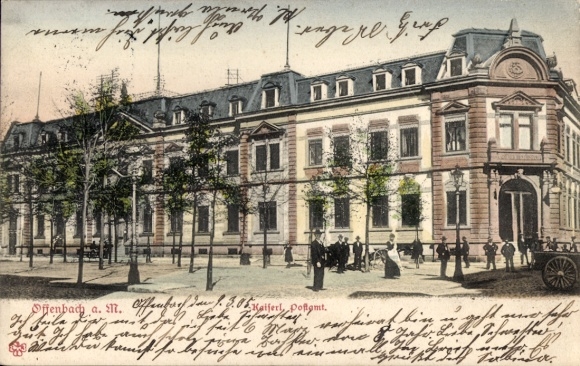Postcard Offenbach am Main Hesse, Post