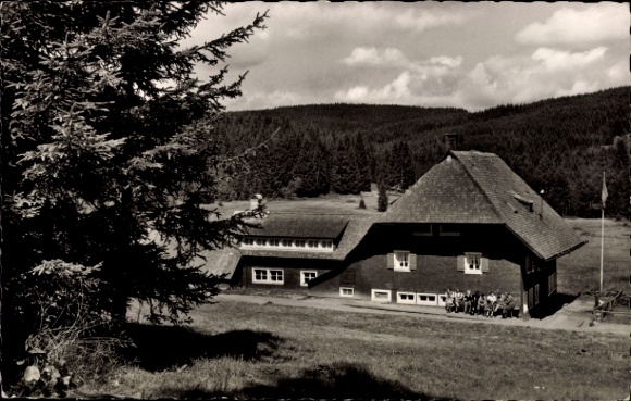 Ak Schönwald im Schwarzwald, Naturfreundehaus Küferhäusle,  Schwarzwald, Waldlandschaft