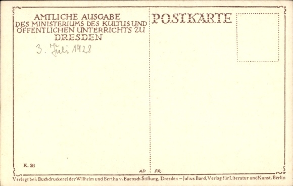 Artist Postcard Klinger, Max, illustration for Kalidasa