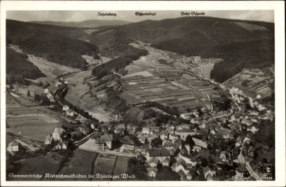 Ak Kleinschmalkalden Floh Seligenthal Thüringen, Fliegeraufnahme