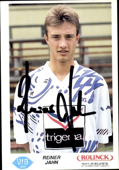 Autogrammkarte Fußballer Reiner Jahn, VfB Oldenburg, Autogramm