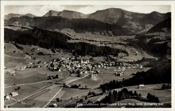 Ak Oberstaufen im Allgäu, Fliegeraufnahme