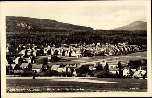 PC Olbersdorf in Saxony, view to the Lausche