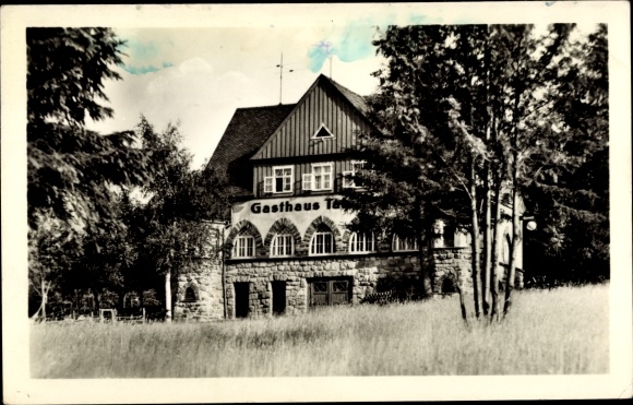 Ak Carlsfeld Eibenstock im Erzgebirge, Gasthaus Talsperre