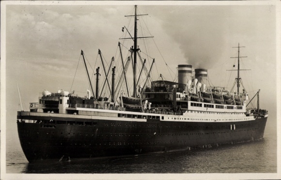Picture steamship New York, HAPAG, stern view