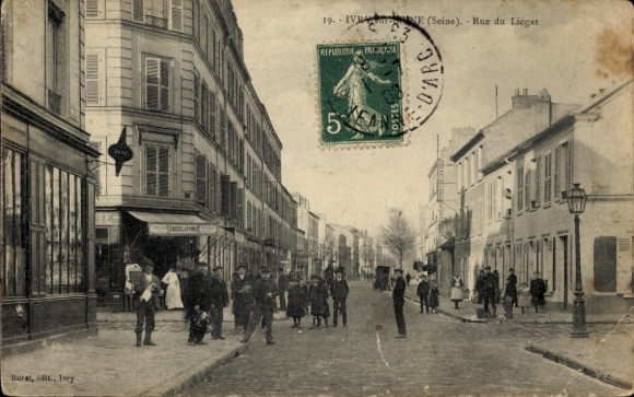 Ak Ivry sur Seine Val de Marne, Rue du Liegat