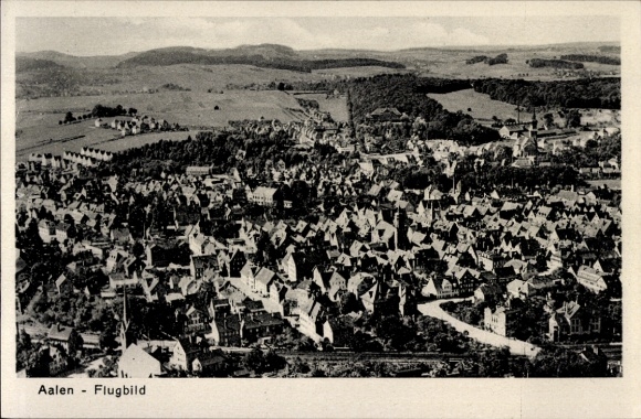 Postcard Aalen in the Ostalbkreis Württemberg, aerial photograph