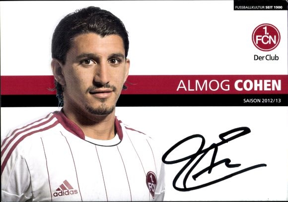 Autograph card footballer Almog Cohen, 1. FC Nuremberg, autograph