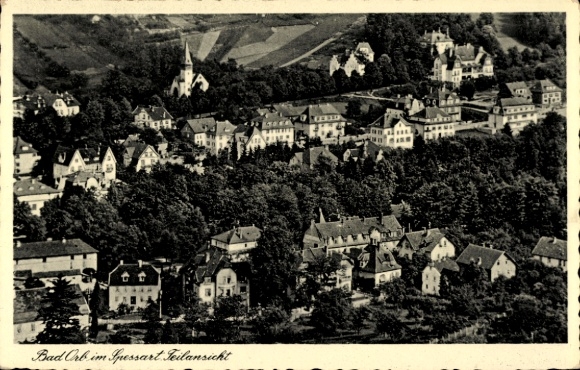Postcard Bad Orb im Spessart Hessen, Bad Orb im Spessart, partial view, panoramic view, architecture, N...