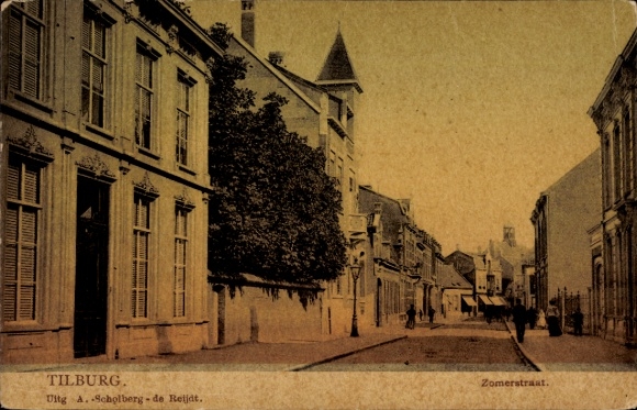 Ansichtkaart Tilburg Noord-Brabant Nederland, Zomerstraat