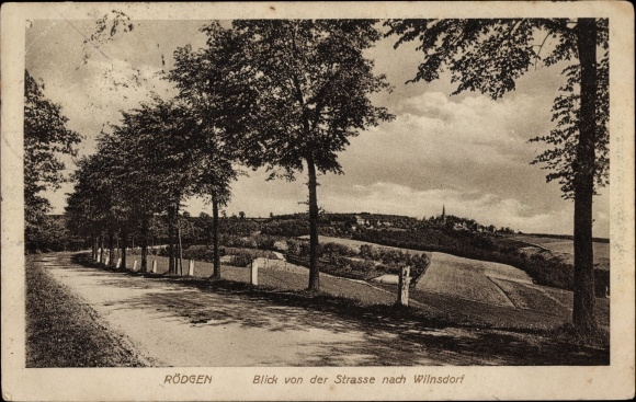 Postcard Rödgen Obersdorf Wilnsdorf North Rhine Westphalia, street section