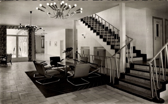 Postcard Gladenbach Hesse, training home and rest home Haus Blankenstein, interior view