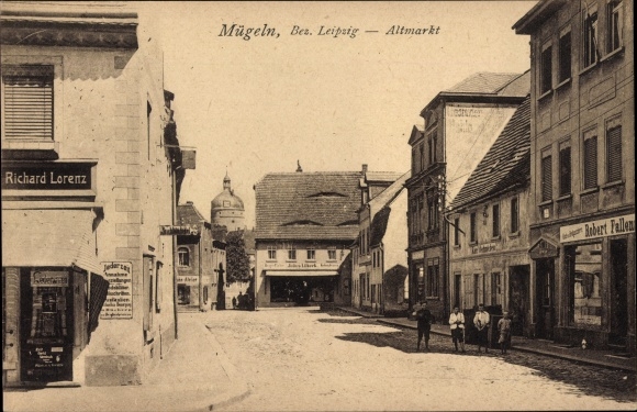 PC Mügeln in Northern Saxony, old market, shop