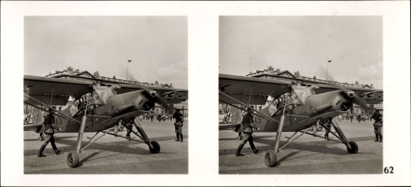 Stereo spatial image photo &quot;The Battle in the West&quot;, No. 62 Fieseler storks on the Place de la Concorde