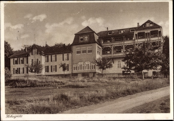 Postcard Au on the Sieg Windeck in the Rhein Sieg district, bible and convalescent home Hohegrete