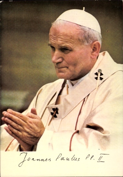 Postcard Pope John Paul II, portrait