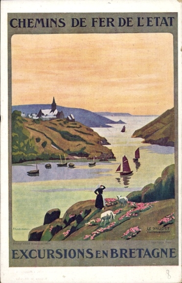 Kunstenaar Ak Excursions en Bretagne, Chemins de Fer de l'Etat