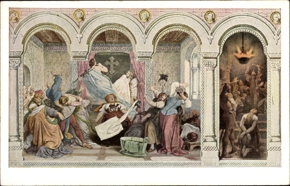 Artist PC Schwind, Moritz von, The fairy tale of the seven ravens, No. IV, Brothers Grimm