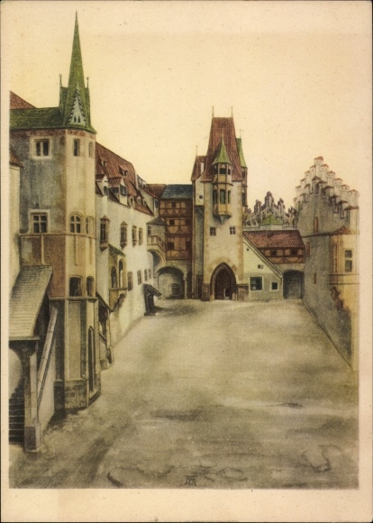 Artist PC Dürer, A., Innsbruck in Tirol, court at the castle in Innsbruck