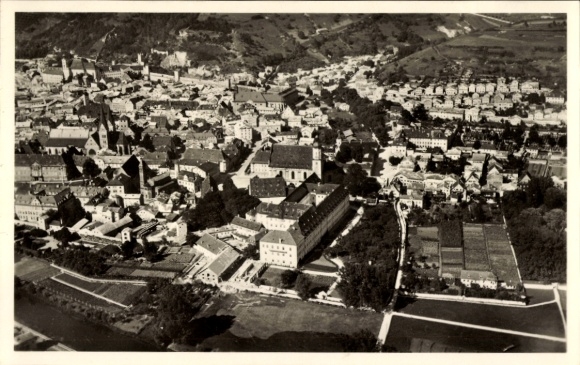 Postcard Eichstätt in Upper Bavaria, aerial view of many houses and trees visible
