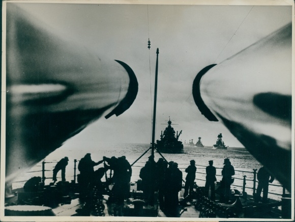 Ak American Warship Pennsylvania, US Navy, Fleet Manoeuvres in the Pacific, Marines, 1936