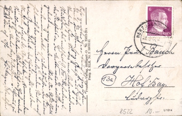 Postcard Herzogenaurach in Middle Franconia, Main Street