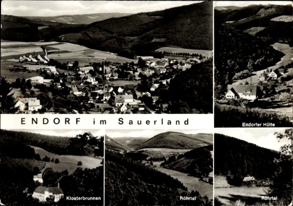 Postcard Endorf Sundern, Hütte, Röhrtal, Klosterbrunnen