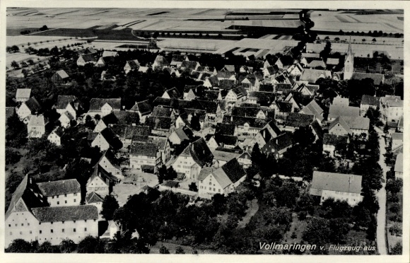 Postcard Vollmaringen Nagold in the Black Forest, aerial photograph