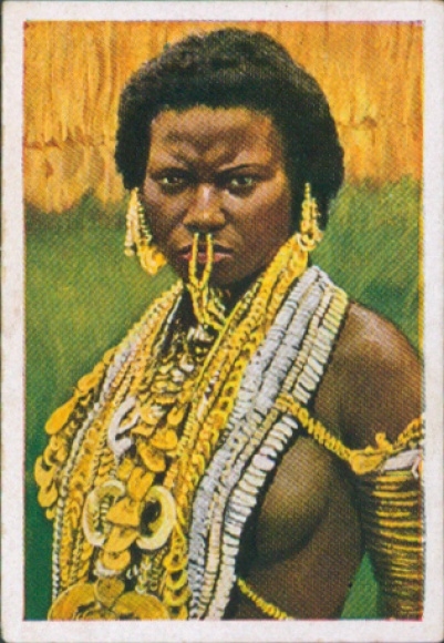 Collector's card The colorful world, Islanders in jewelry, Melanesian beauty