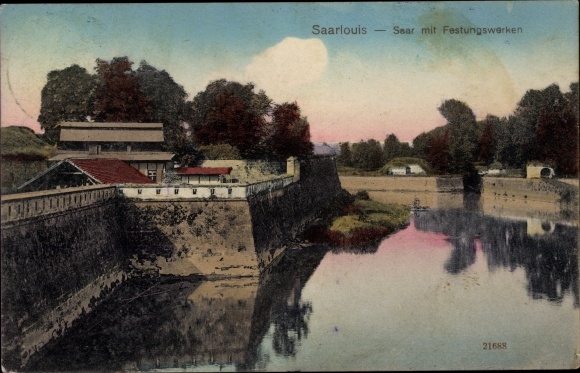 PC Saarlouis in Saarland, Saar with fortifications