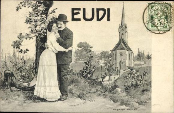 7 old artist PC days of the week, whole series, lovers, idyll