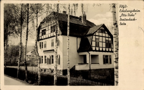 Ak Breitenbach Wetterzeube Burgenlandkreis, FDGB Erholungsheim Otto Diehr
