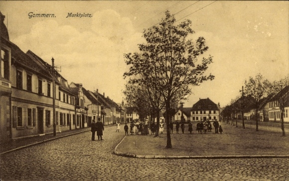 Ak Gommern Jerichower Land, Marktplatz