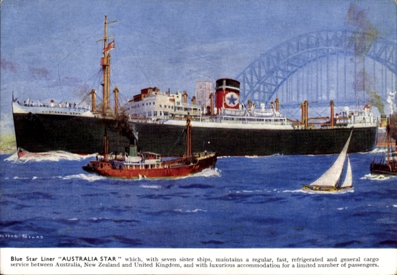 Ak Blue Star Liner, Australië Ster