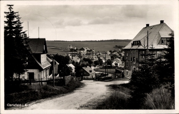 Postcard Carlsfeld Eibenstock in the Ore Mountains, general view