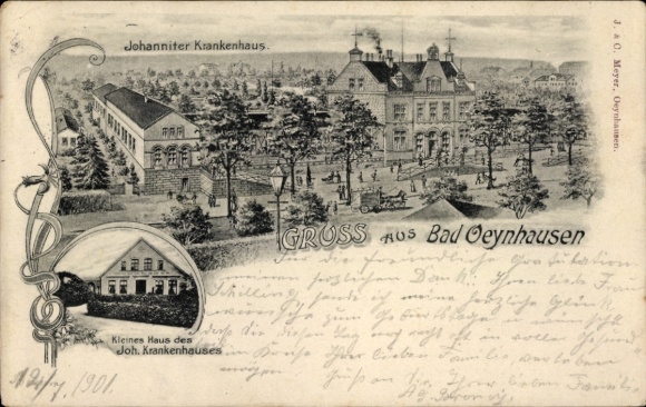 Litho Bad Oeynhausen in Westfalen, Johanniter Krankenhaus, kleines Haus