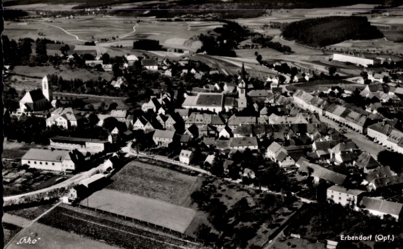 Ak Erbendorf in der Oberpfalz, Luftaufnahme